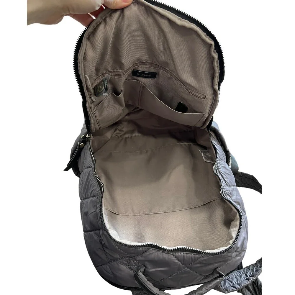 Tutilo Boost Gray Nylon Quilted Backpack